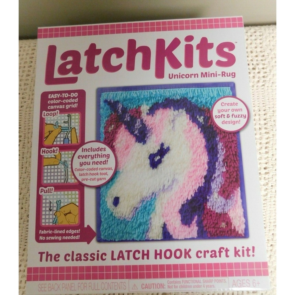 Kahootz Latch Kits Unicorn Mini Rug Craft Kit  NEW‎